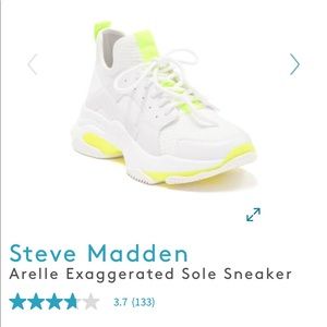 Steve Madden Arelle White/Neon Sneakers